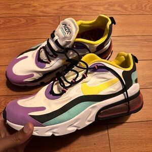 Nike Sneakers with Yellow and Purple Accents